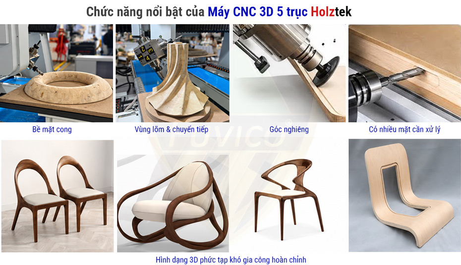 Chức năng nổi bật của máy CNC 3D 5 Axis
