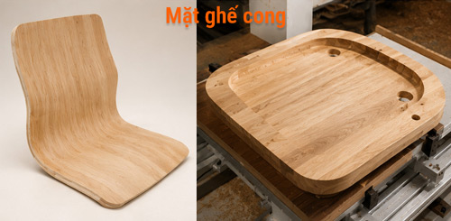Gia công mặt ghế nhiều chi tiết