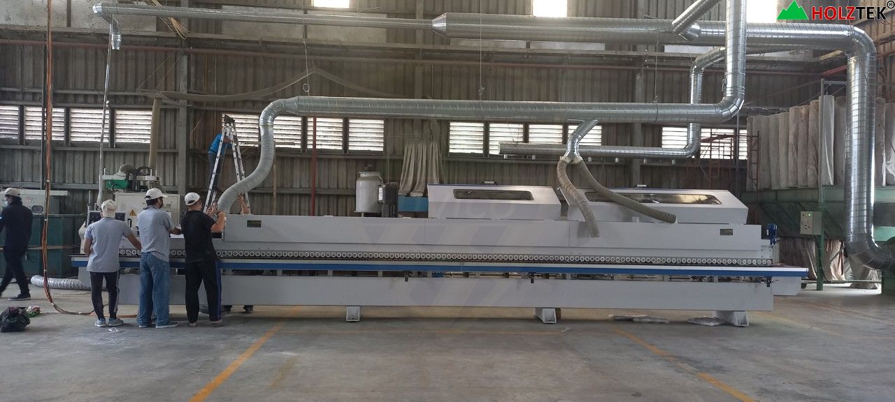 Máy dán cạnh không đường line Holztek