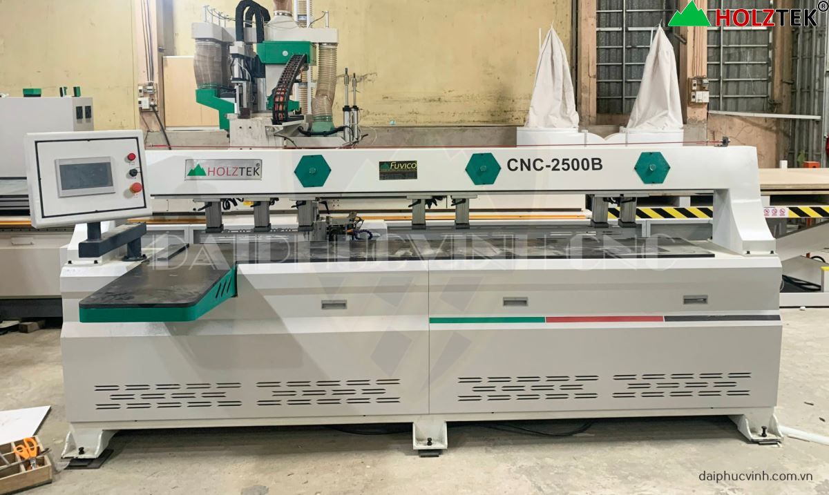 Máy khoan ngang CNC Holztek CNC-2500B định vị hồng ngoại
