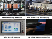 MÁY KHOAN CNC 6 MẶT 2 BÀN KÉP OPTION TRỤC ROUTER THAY DAO 5900