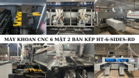 MÁY KHOAN CNC 6 MẶT 2 BÀN KÉP OPTION TRỤC ROUTER THAY DAO 7431