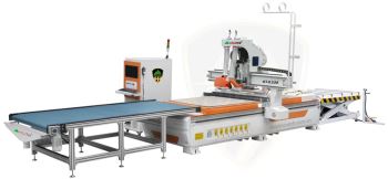 MÁY PHAY CNC NESTING 1 ĐẦU THAY DAO + TRỤC CƯA KÉP | HT-R1SM