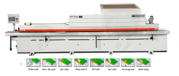 Máy dán cạnh tự động 8 chức năng Gọt cạnh - Bo góc - Đánh bóng