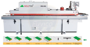 Máy dán cạnh vát nghiêng 45 độ Holztek