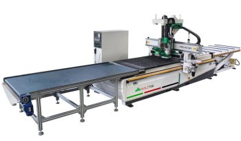 MÁY CNC NESTING 1 ĐẦU THAY DAO TỰ ĐỘNG + CỤM KHOAN (Nạp phôi tự động)