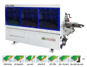 Máy dán cạnh tự động 6 chức năng Pro-500A