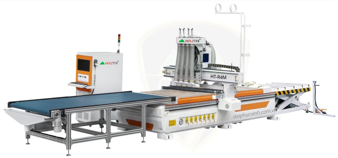 MÁY PHAY CNC NESTING 4 ĐẦU FULL LINE | HT-R4M