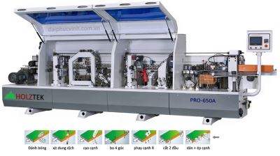 Máy dán cạnh tự động 7 chức năng PRO-650A ( Gọt cạnh - Bo góc - Đánh bóng )